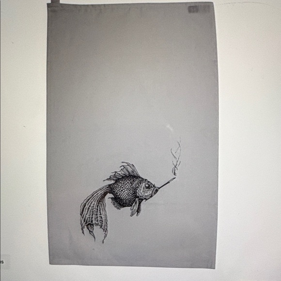 New - Tea Towels by Rory Dobner. Smokey Fish and Masked Skull. - Picture 7 of 7